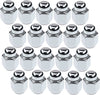 12mm x 1.50 Thread Size  Lug Nut, Chrome, 20-Pack